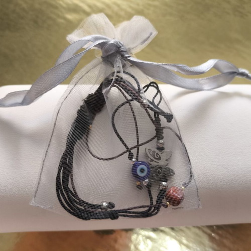 Bracelet set of 3 new with natural stone and stainless steel