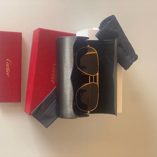 Cartier Santos two tone aviator sunglasses like new