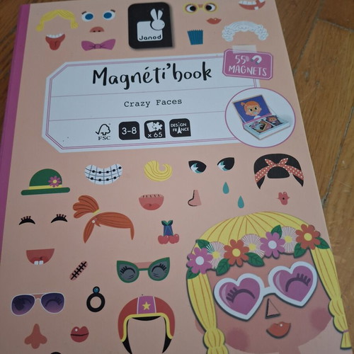 Janod Magneti'Book Crazy Faces magnetic toy