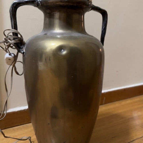 Art Nouveau silver brass amphora used, Kleisourion Association