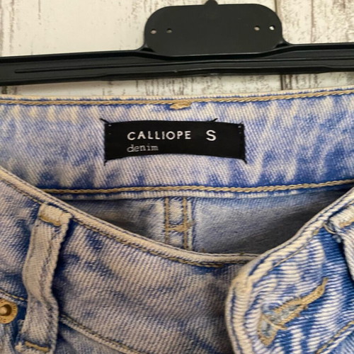 Calliope Light Wash Wide Leg Ripped Jeans like new, size S