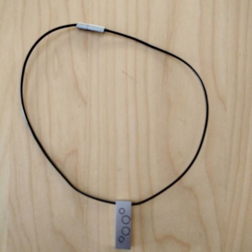 Pendant necklace used, silver with clasp 36x12x3 mm