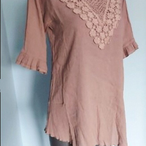 Saint Tropez tunic like new with handmade lace decorations