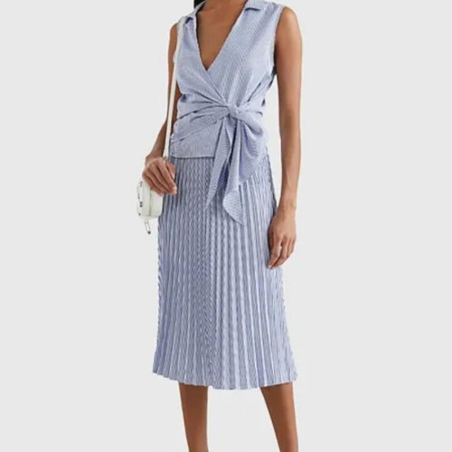 Tommy Hilfiger striped wrap shirt small like new