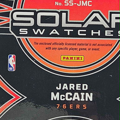 Panini Obsidian Jared McCain Solar Swatches Patch 25/25 used