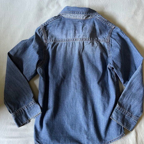 Denim shirt for boys 6-8 years, like new, blue, size 128 cm