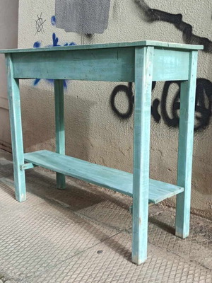 Πάγκος λαϊκή κονσόλα μεταχειρισμένη από μασίφ ξυλεία με παλιά πατίνα