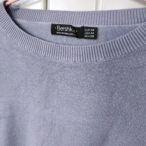 Bershka crop sweater like new, turquoise