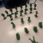 Solpa military soldier figures, 22 pieces, World War II
