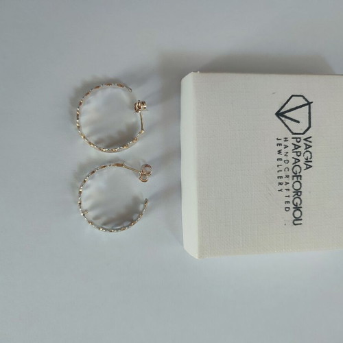 Steel hoop earrings new, silver