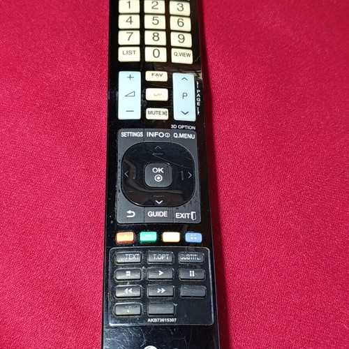 LG TV Remote AKB73615307 used with 3D and Smart TV buttons