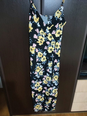 Midi dress H&M like new with side slit multicolor size L