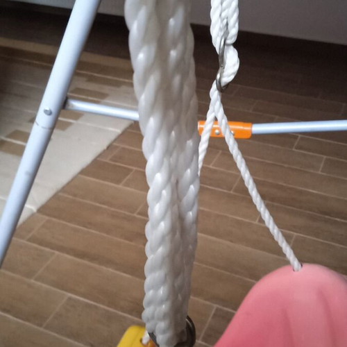 Garden swing used with intact ropes and stable frame