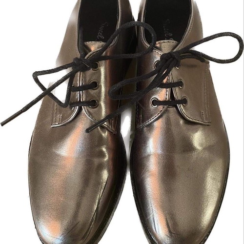 Brogue Oxford women's shoes silver used, size 38
