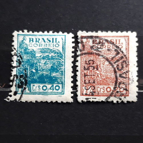 Brazil 1942 agriculture stamps new, set of 2