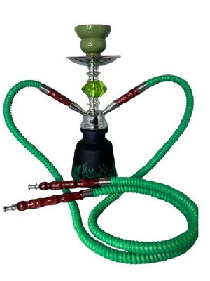 Hookah Green Double 29cm New