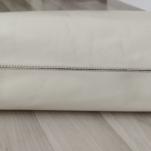Tod's Leather Cape Tote Bag used, cream color