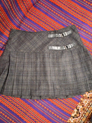 Mini checkered skirt Benetton winter pleated like new