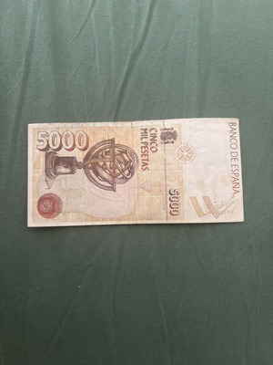 5000 Pesetas banknote