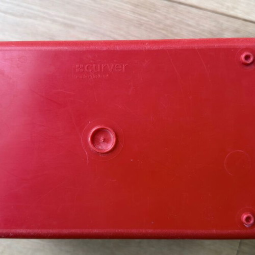 Curver Retro 1970s Red Sewing Organizer Case with Removable Tray