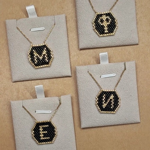 Handmade miyuki bead necklace with steel chain made to order