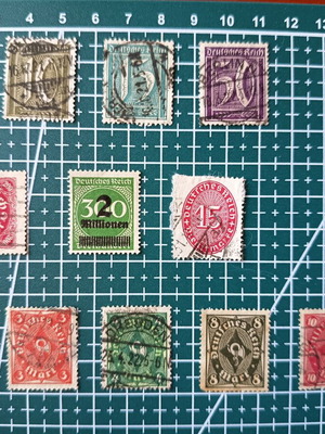 German Reich Hyperinflation Stamp Collection 12 pcs used