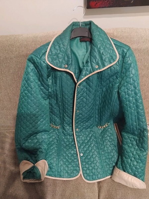 Ellen Rose quilted jacket like new, green, size M
