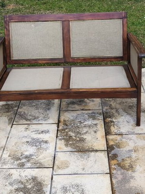 Wooden living room set of 3 like new