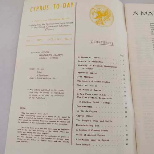 Cyprus To-Day magazines used, pack of 3, 1963 issues