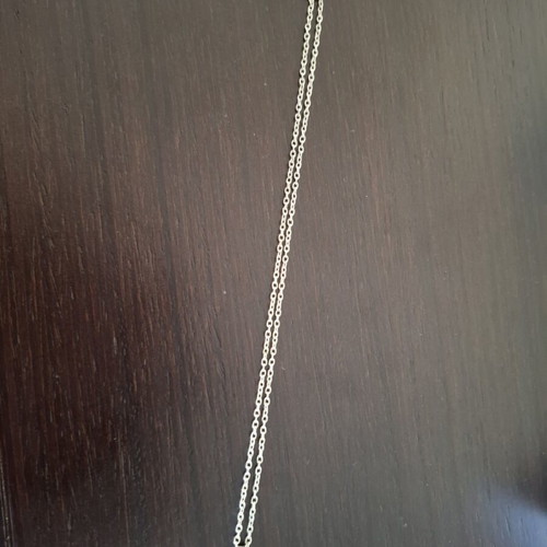 Necklace length 44 cm like new, silver color