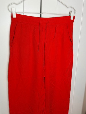 Zara red summer women's trousers small used with pockets
