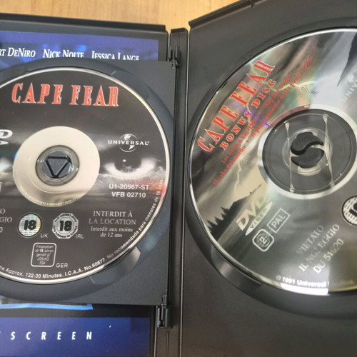 Cape Fear DVD 2 Disc Special Edition like new, thriller with Greek subtitles