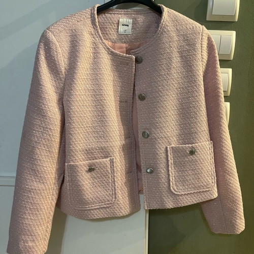 Eoz pastel tweed jacket Sinsay like new, pink