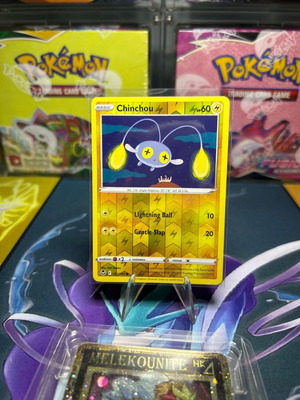 Pokemon card Chinchou reverse holo ST με θήκη