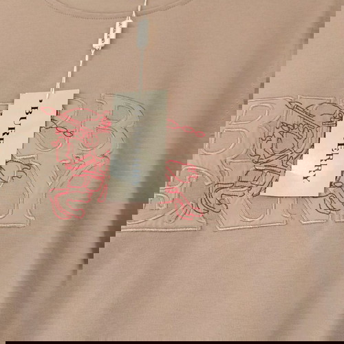 Burberry памучна унисекс тениска нова, бежова, размер L