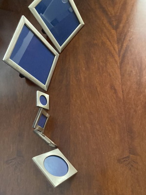 Silver photo frames set like new, 5 pieces