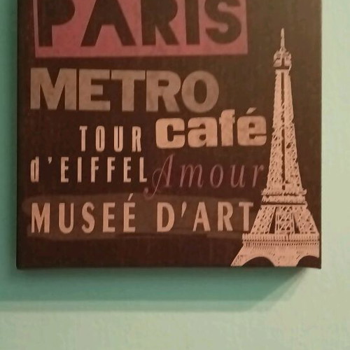 Set of small square wall art with London, New York and Paris theme new