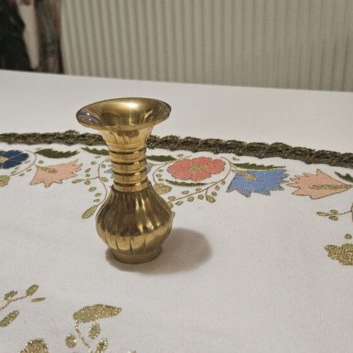 Mini brass candlestick for thin candles, set of 6