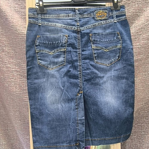 Jeans pencil skirt used, size medium, blue
