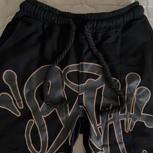 Syna World black summer set with modern streetwear design
