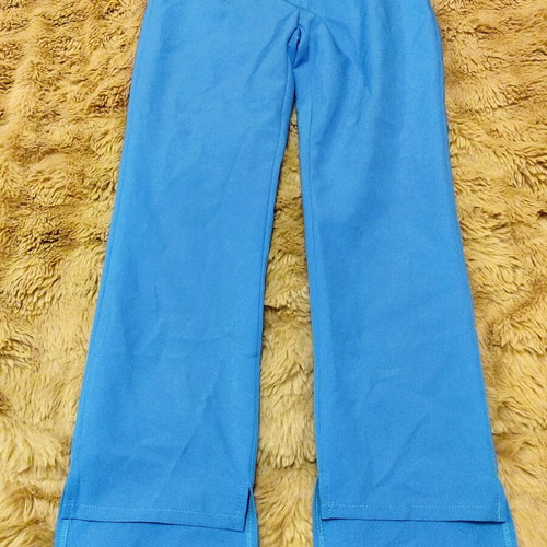 Blue asymmetrical straight slim fit pants like new