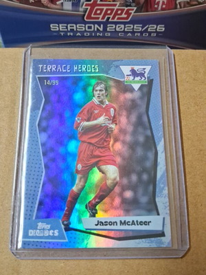 Jason McAteer Topps Terrace Heroes Liverpool Deckades 1990s card like new