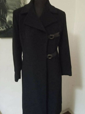 Γυναικείο παλτό vintage μεταχειρισμένο, μέγεθος M, μαύρο