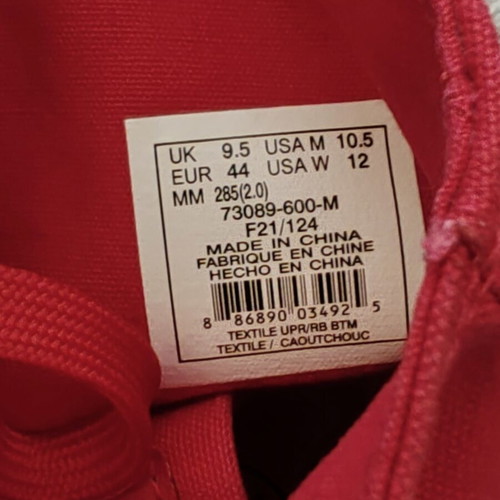 Palladium canvas boots like new, size 44, red