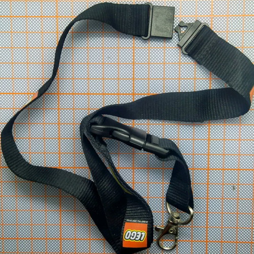 Lego lanyard rare new, black with multicolor designs