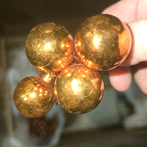 Vintage gold glass baubles used
