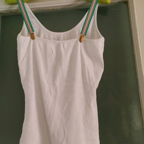Fornarina tank top with straps, white, size S