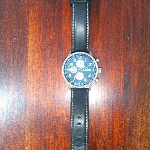 Avi-8 Pilot Watch new, leather strap, blue