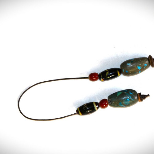 Indico Jewells handmade worry beads with turquoise and lapis lazuli porcelain beads