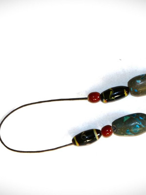 Indico Jewells handmade worry beads with turquoise and lapis lazuli porcelain beads